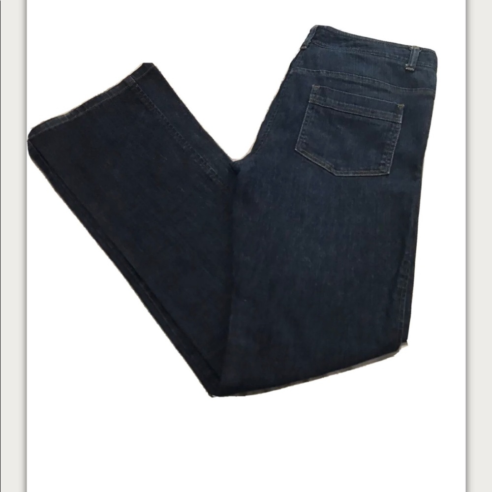 THEORY Bootcut Dark Wash Blue Jeans